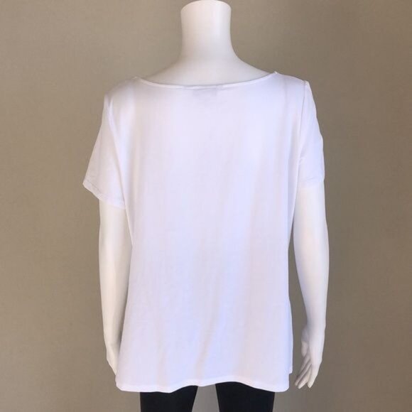 PENDLETON Draped and Ruched Neck Short Sleeve Tee - XL - Picture 3 of 7